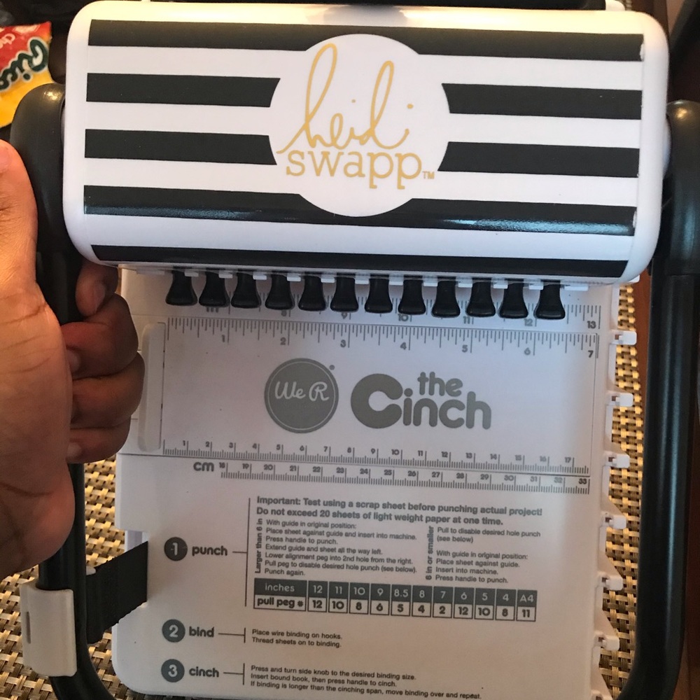 Heidi Cinch! Square hole punch for notebooks!